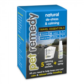 Pet Remedy Travel Essentials Kit - комплект за пътуване ( мини спрей 15 мл. и 5 броя успокояващи кърпички )